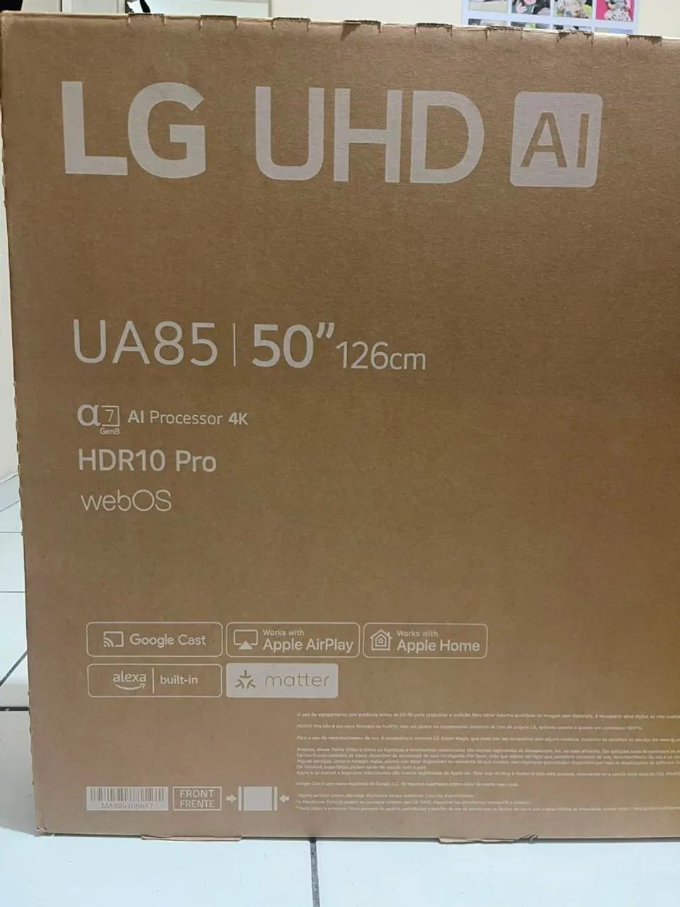 Smart TV LG UHD AI 4K UA85 de 50 polegadas 2025 - Foto 3