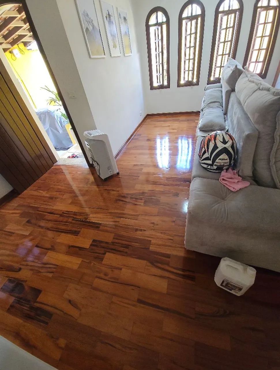 Piso de Madeira Muiracatiara + Rodapés (Brinde) - Já Retirado - Foto 3
