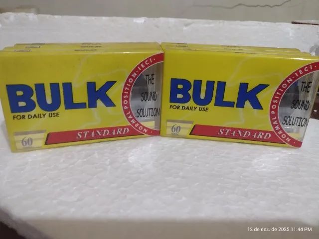 fita k-7 lacrada marca BULK nacional