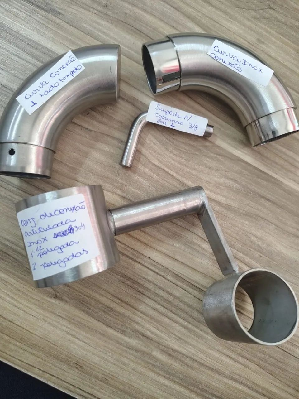 Acessórios de inox para corrimão