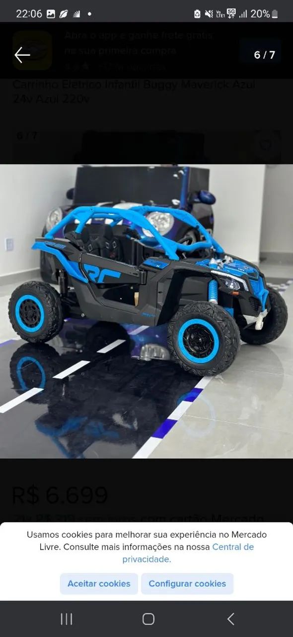Carrinho a bateria maverique cann nam 4x4  - Foto 5