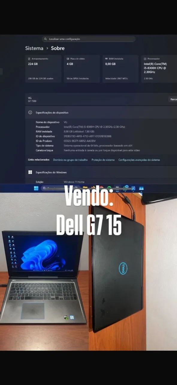Notebook Dell g7 15