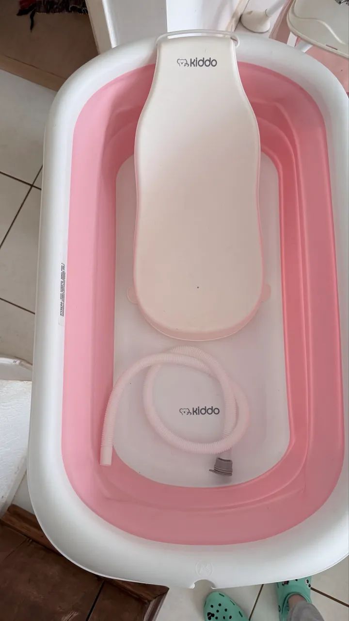 Banheira para Bebê Kiddo Flex Dobrável com Suporte - Foto 2