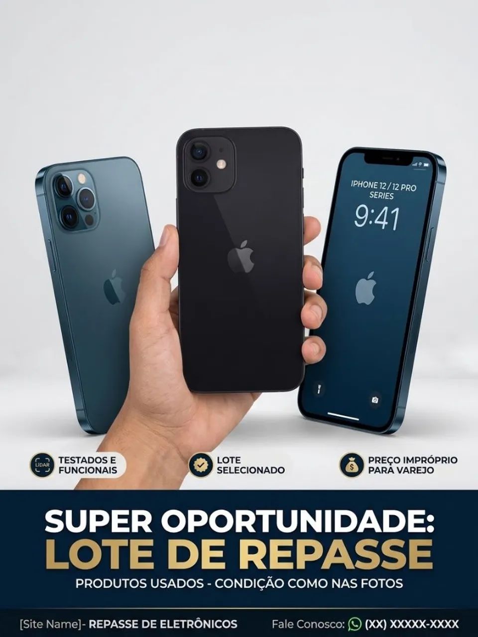 IPHONES REPASSE - DESCRIÇÃO 
