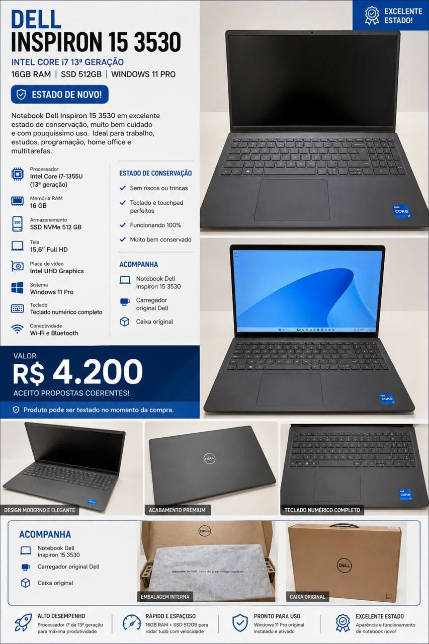 Notebook Dell Inspiron 15 3530