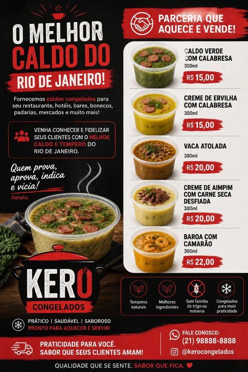CALDOS CONGELADOS PARA SEU ESTABELECIMENTO