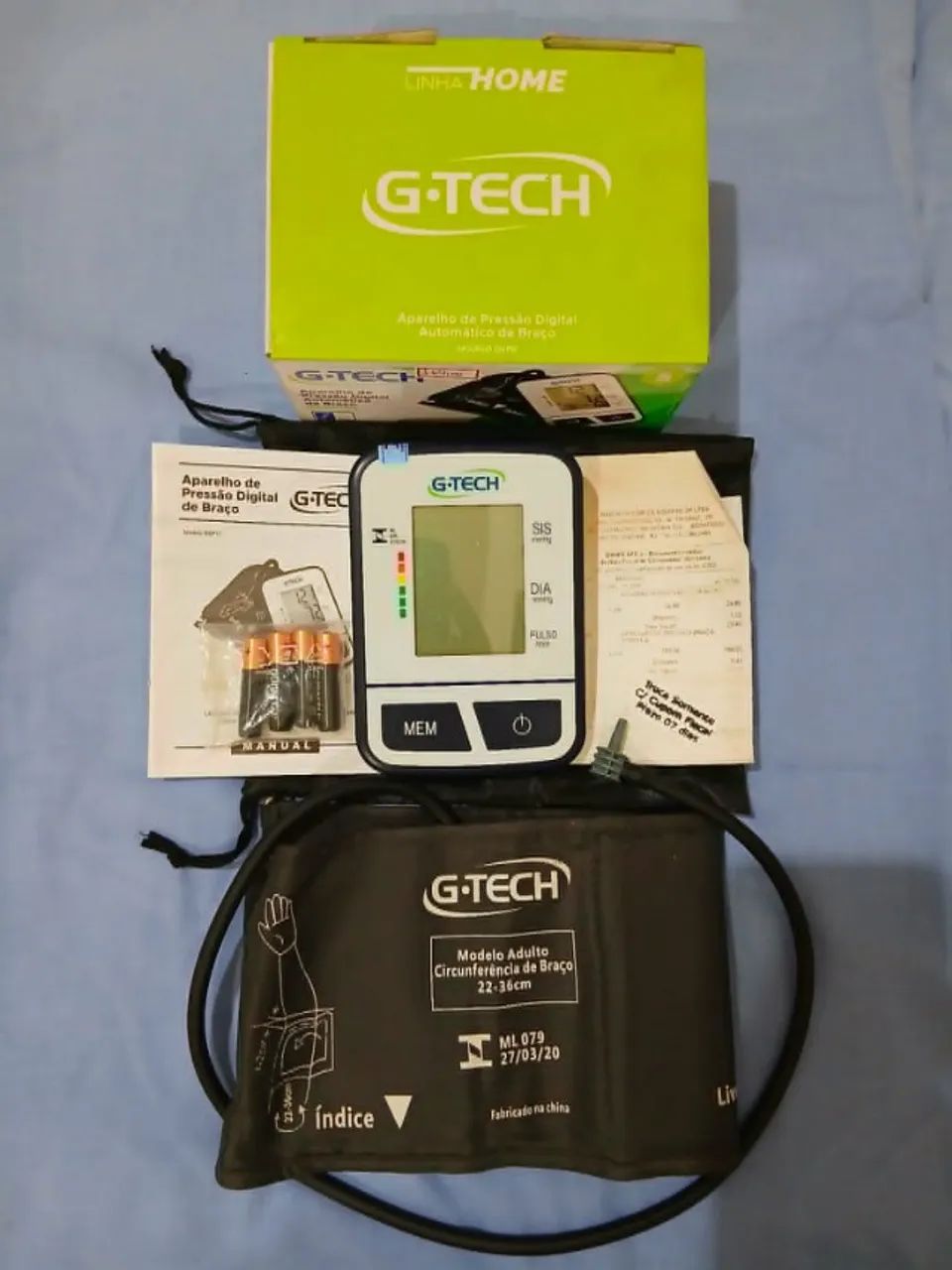 Aparelho de pressão digital. Fácil manuseio. Com bolsa. Com nota fiscal