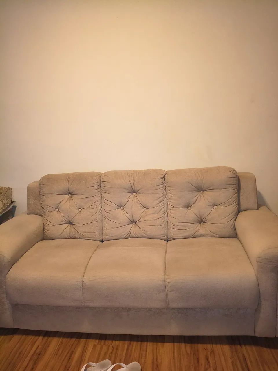 Conjunto sofá  excelente estado  bege . - Foto 2