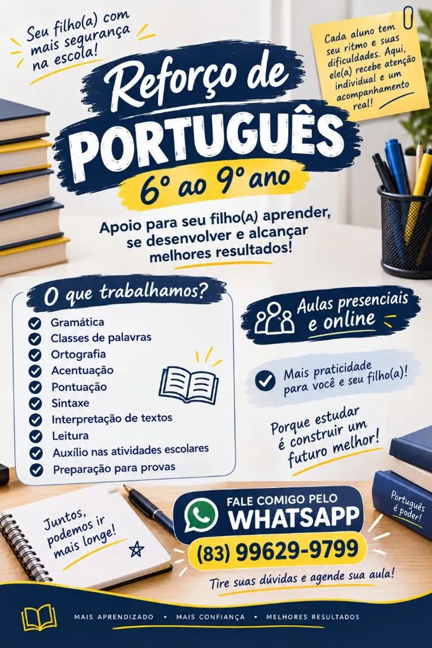 Aulas de Reforço Escolar (Português)