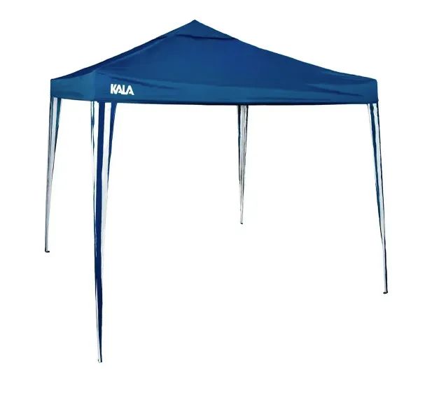 Tenda Gazebo dobrável (articulado) com pés em alumínio 3mx3m / 2,5m kala azul c/sacola - Foto 4