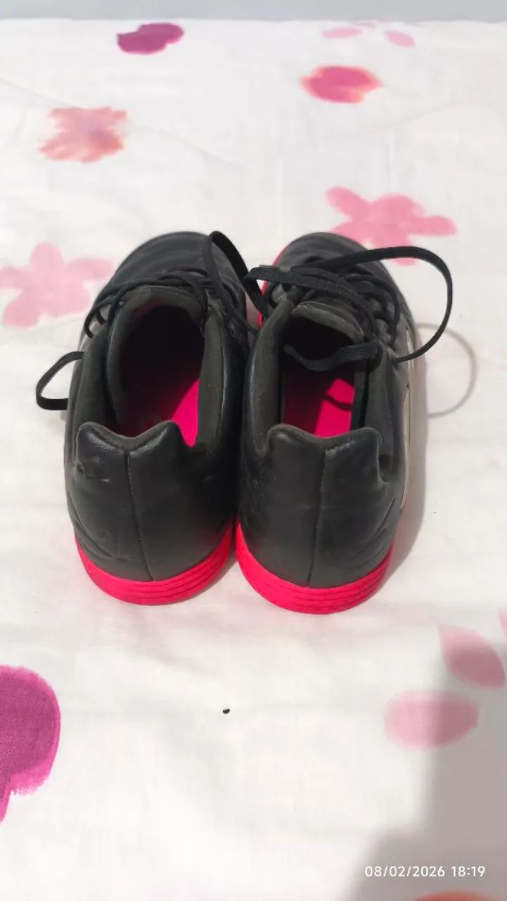 Chuteira Society Adidas  Unissex - Preto+Pink - Foto 3