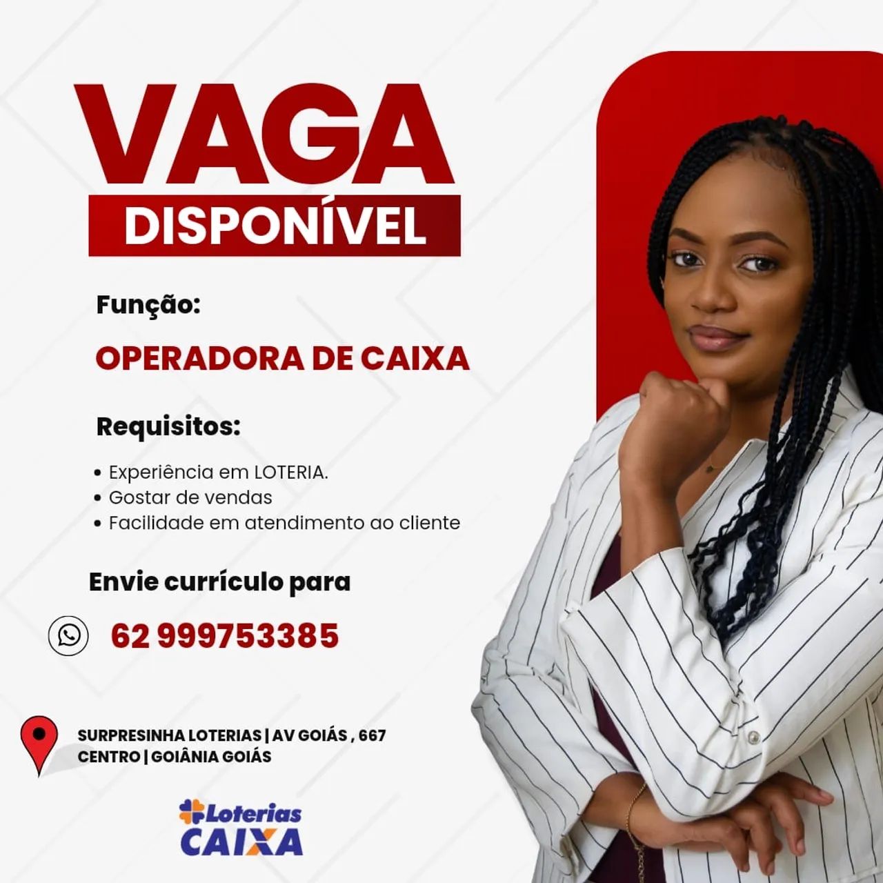 Operadora de caixa 