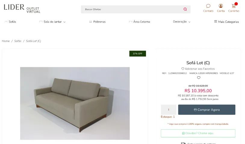 Sofá 4 lugares Lot Lider Design - Foto 3
