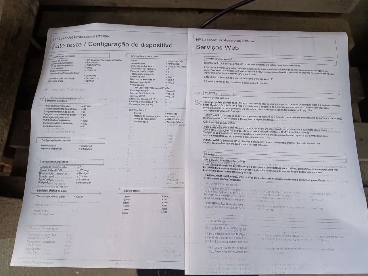 Vendo Impressora HP Laser Jet P1102W, funcionando, folha teste nas fotos. Vendo no estado. - Foto 4