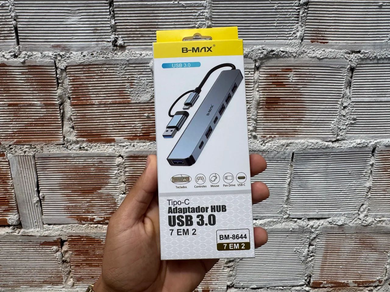 Hub USB BMAX TIPO C 3.0 7 em 2!! PROMOÇÃO!!