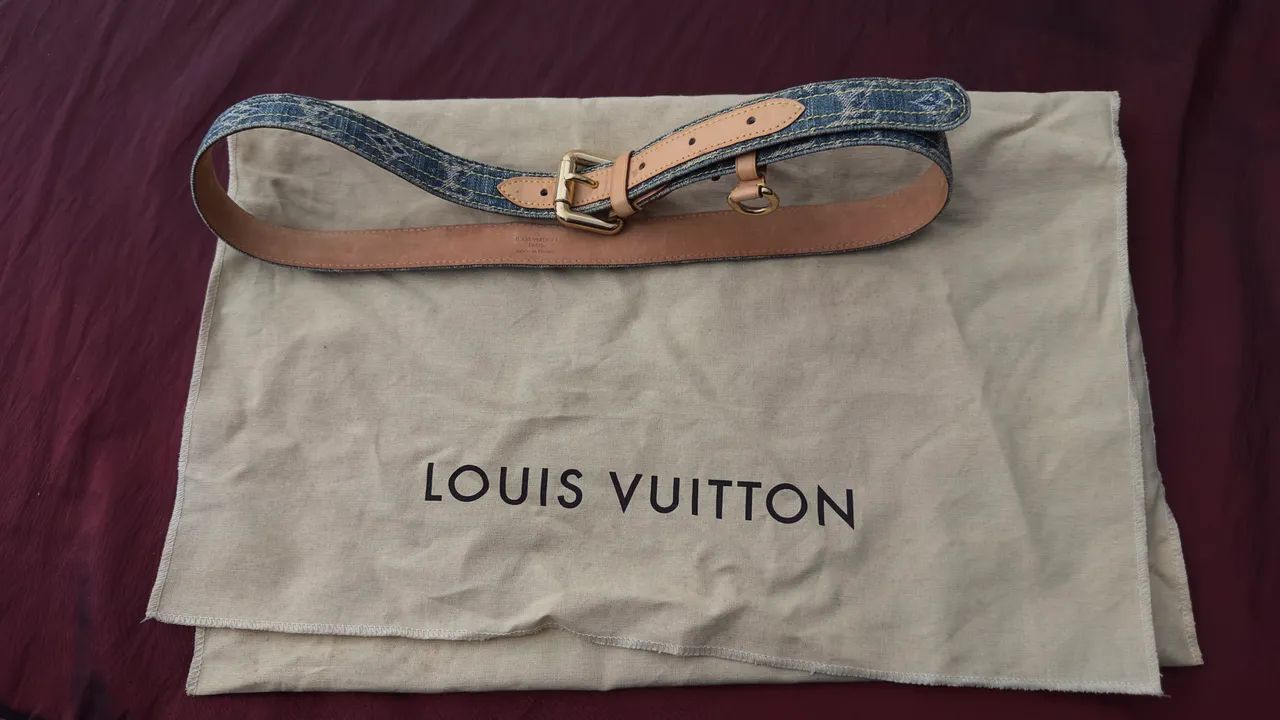 Cinto Louis Vuitton Ceinture Monogram Denim Original  - Foto 2