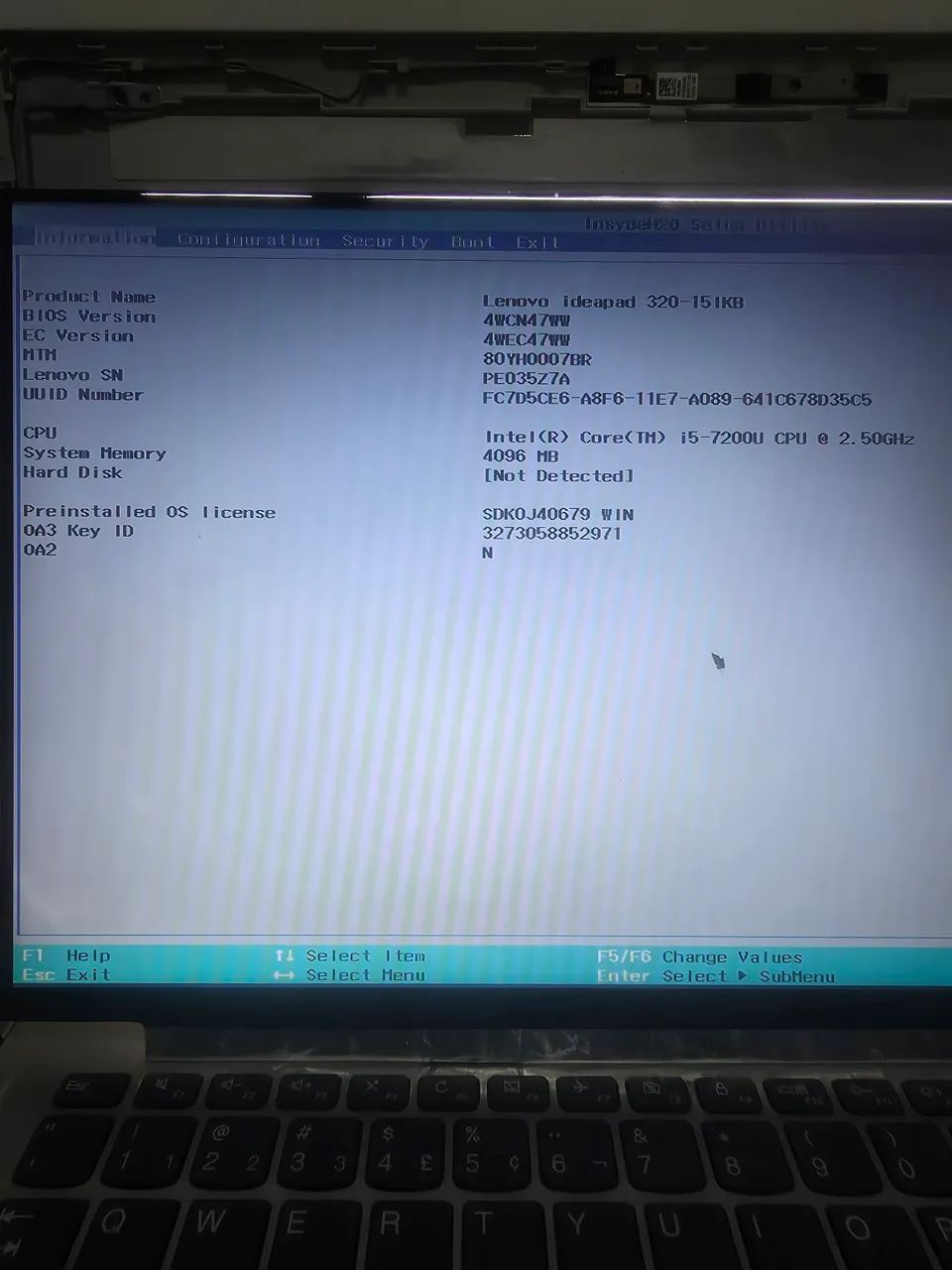 Notebook Lenovo Ideapad 320-15IKB 