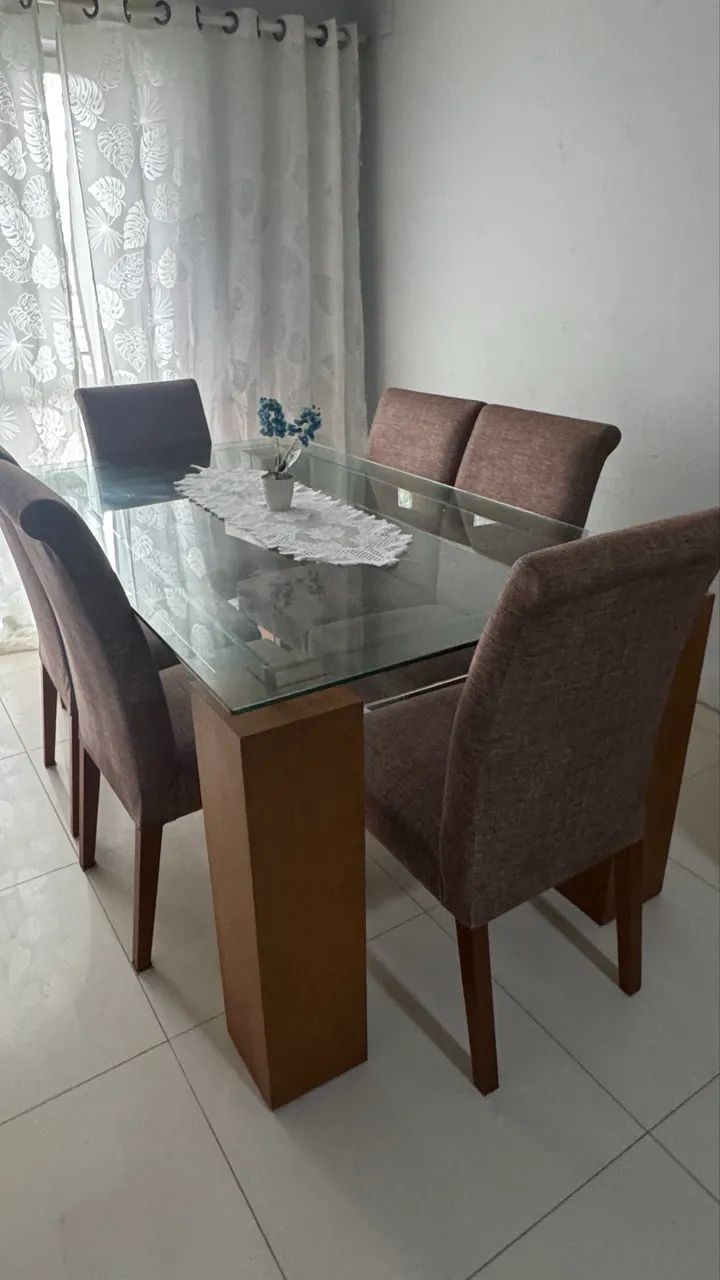 Mesa tampo de vidro  - Foto 5