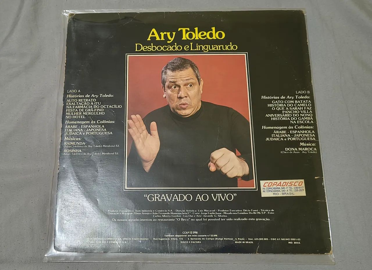 LP Vinil Ary Toledo Desbocado e Linguarudo  - Foto 2
