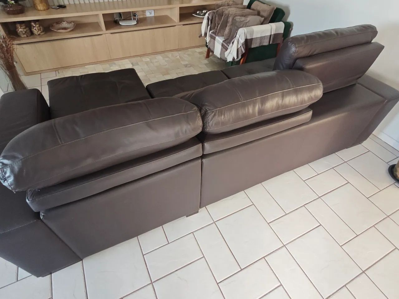 Sofá 2,9 mts couro legítimo  - Foto 3