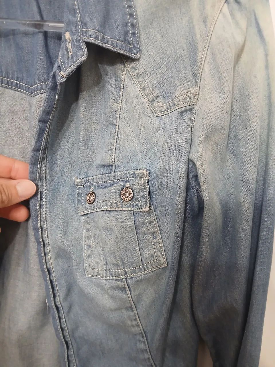 Camisa Jeans Feminina  - Foto 5