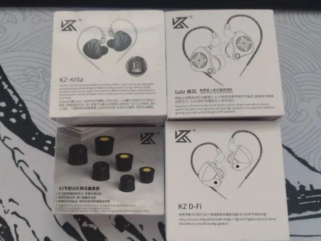 Kit Áudio | KZ D-Fi, Krila (Lacrado), Gale + Ponteiras de Espuma