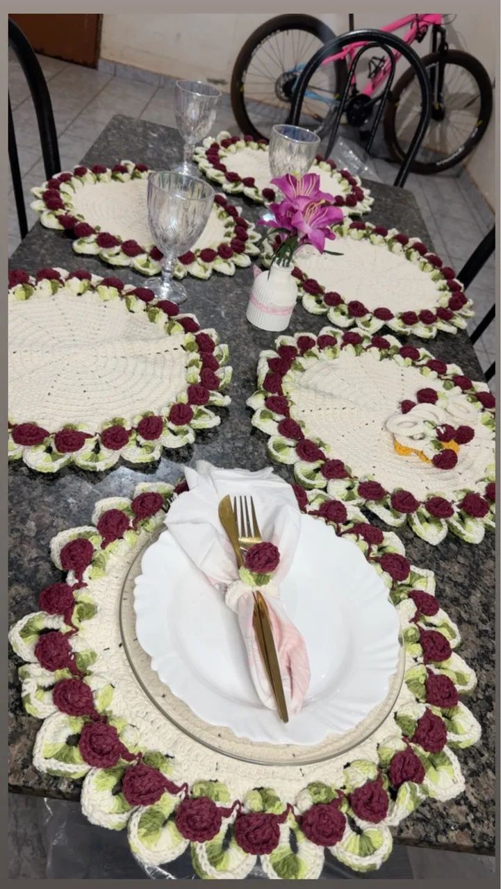 Crochê jogo de mesa  - Foto 3