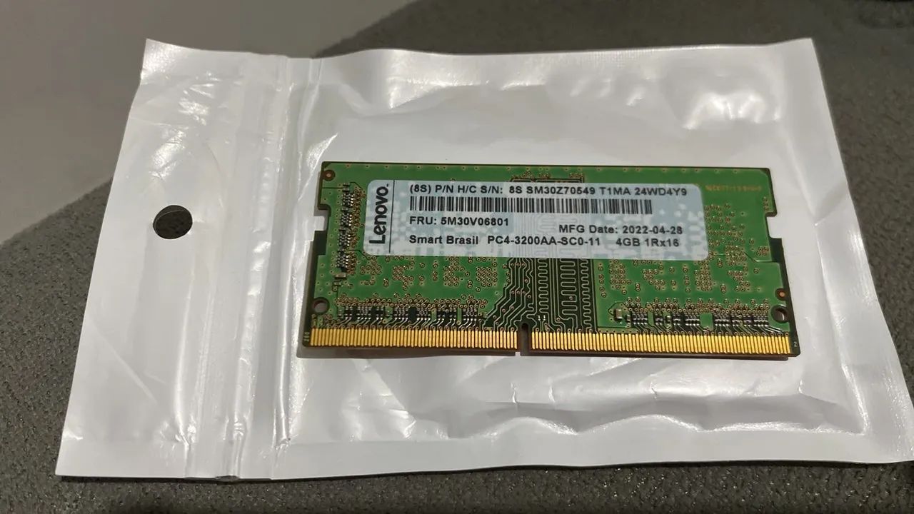 MEMÓRIA RAM 4GB DDR4 LENOVO
