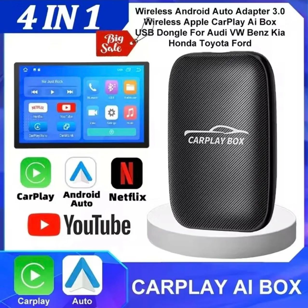 Adaptador SEM FIO - Carplay e Android Auto  - Foto 5