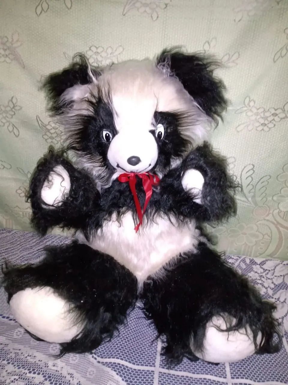 Pelúcia grande Preto e branco Antigo - Foto 3