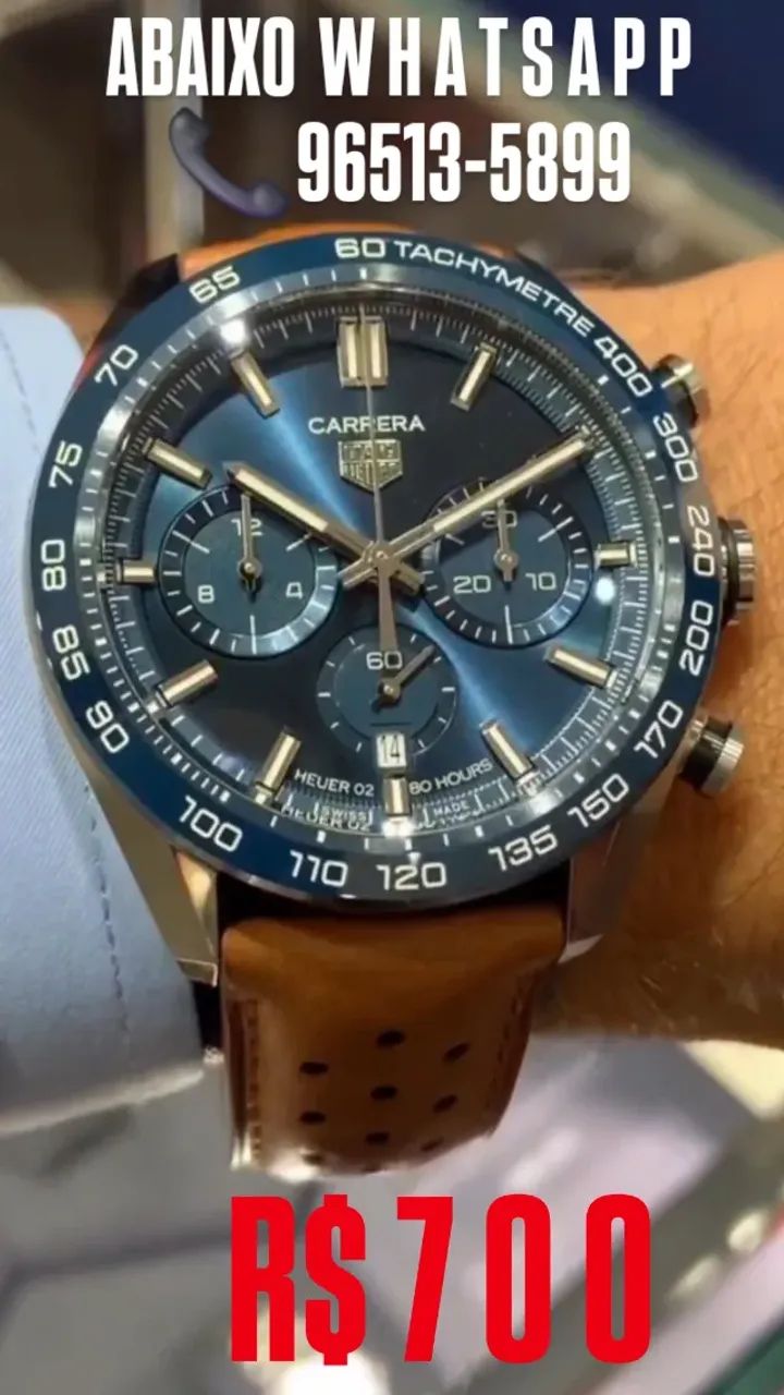 Relógio TAG HEUER CARRERA MOSTRADOR AZUL MULTIFUNCIONAL  - Foto 2
