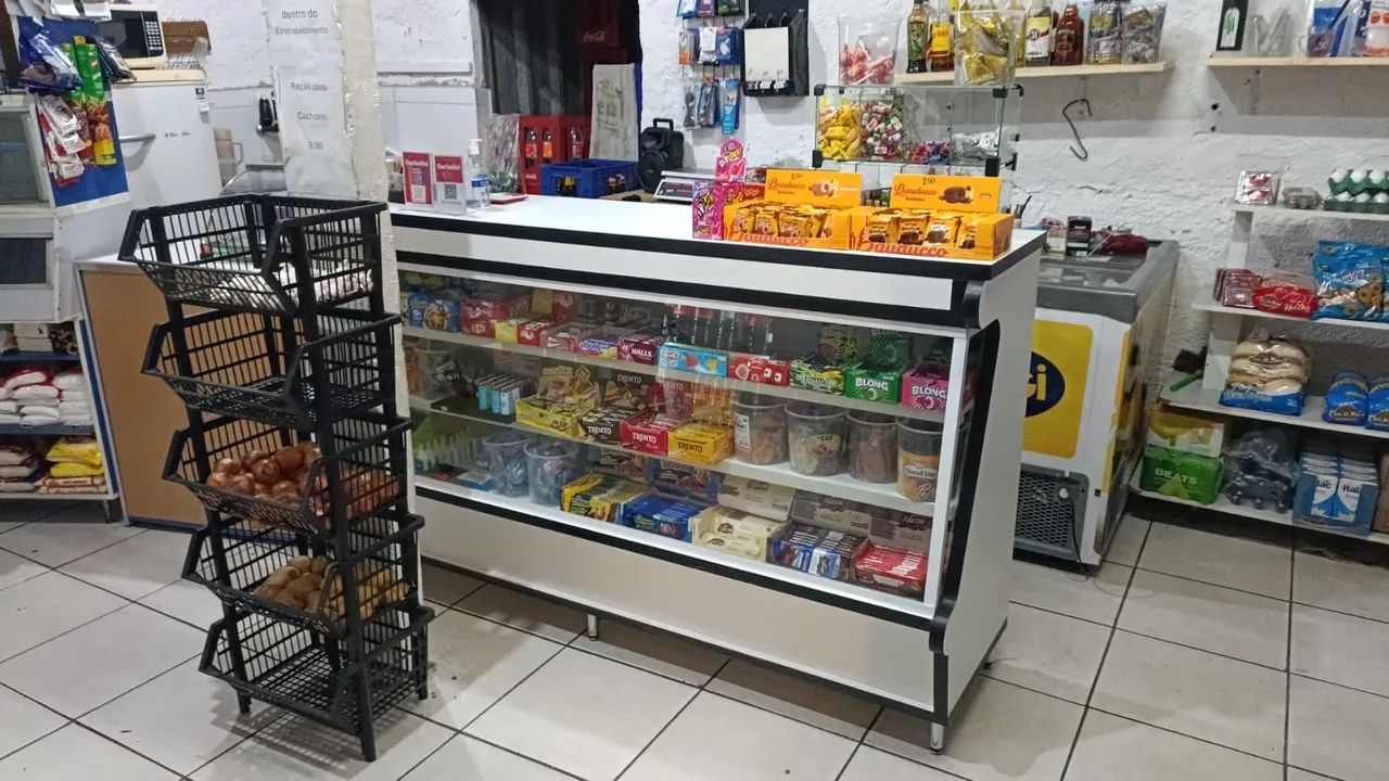 Balcão com vitrine