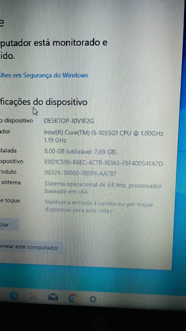 NOTEBOOK HP CORE I5 10ª GERAÇÃO - MEMÓRIA 8GB DDR4 - SSD 240GB - TELA 15.6 POLEGADAS - Foto 5