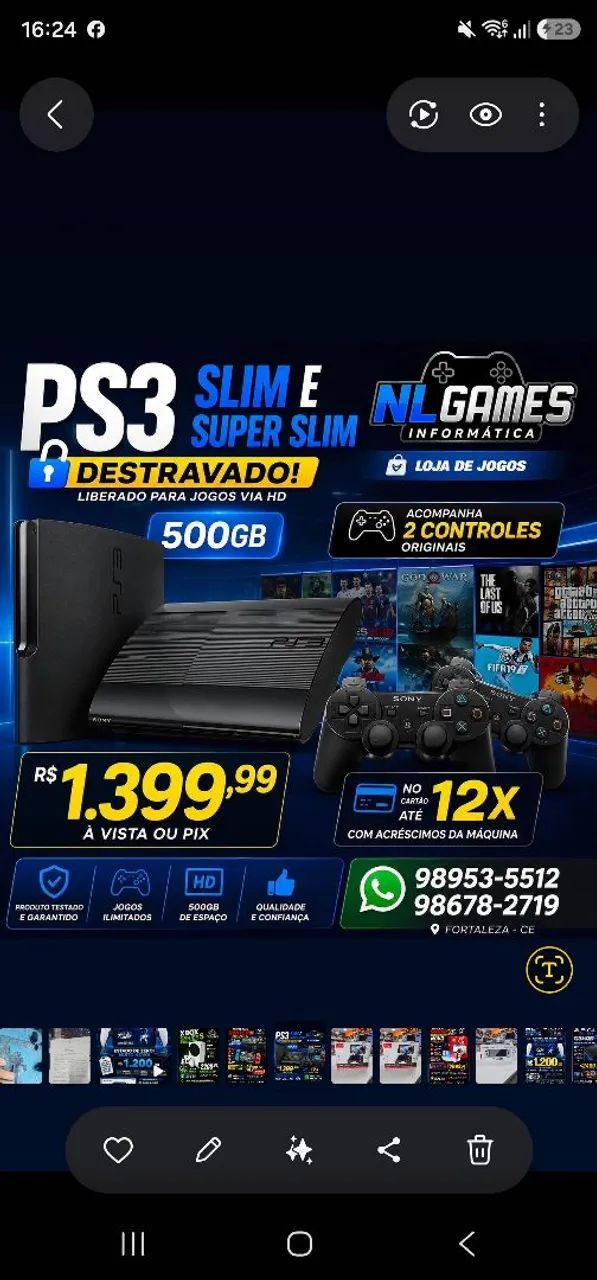 Ps3 destravdo 500GB