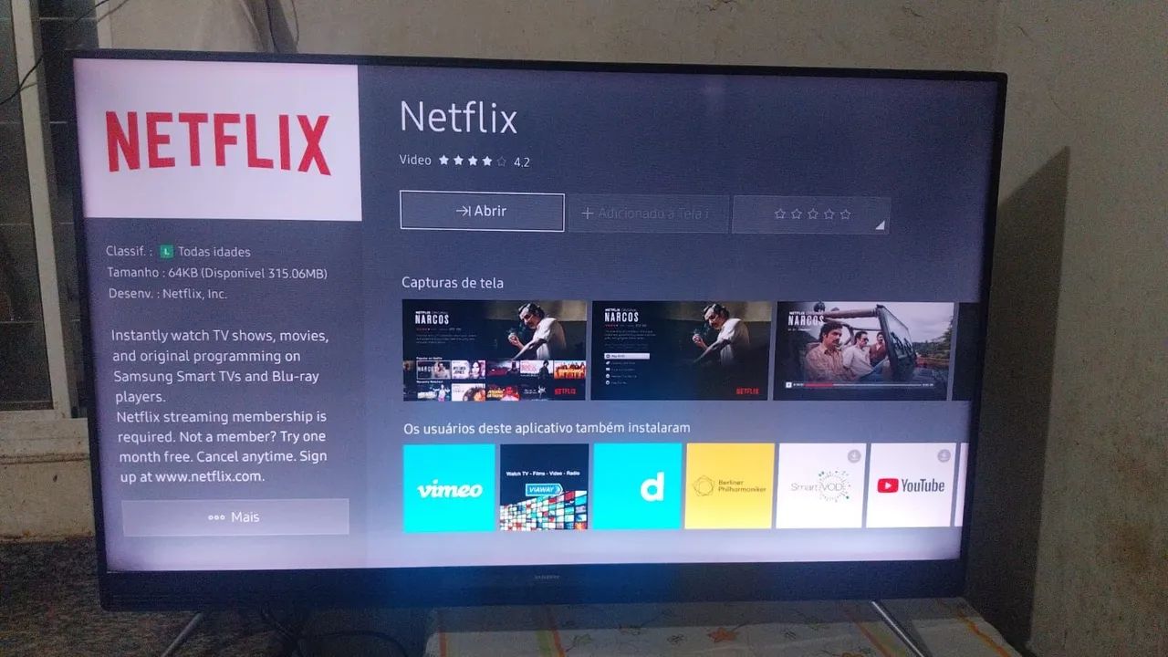 Vendo TV Samsung 50 polegadas smart  - Foto 4