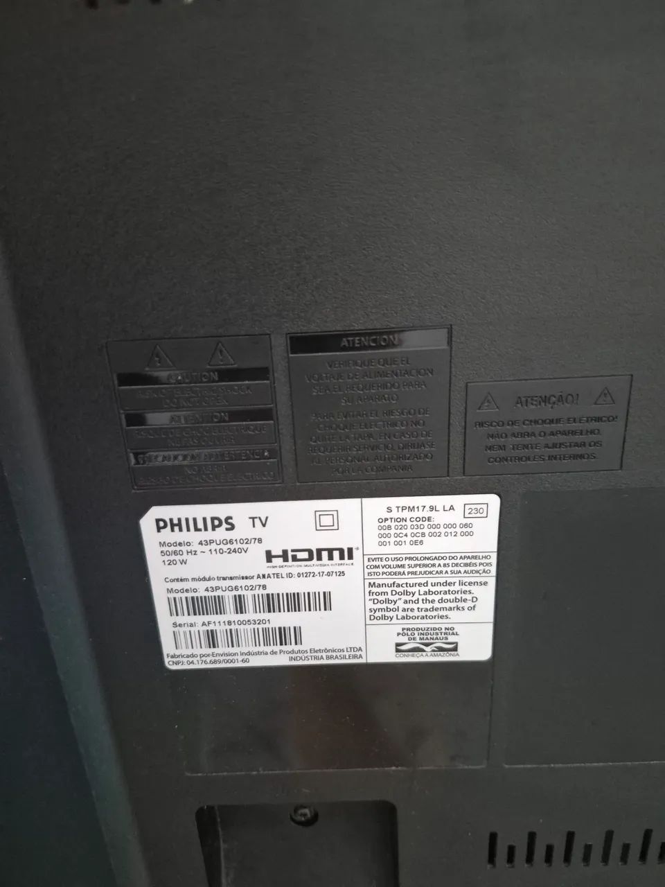TV Led Philips funcionando perfeitamente não é smart - Foto 3