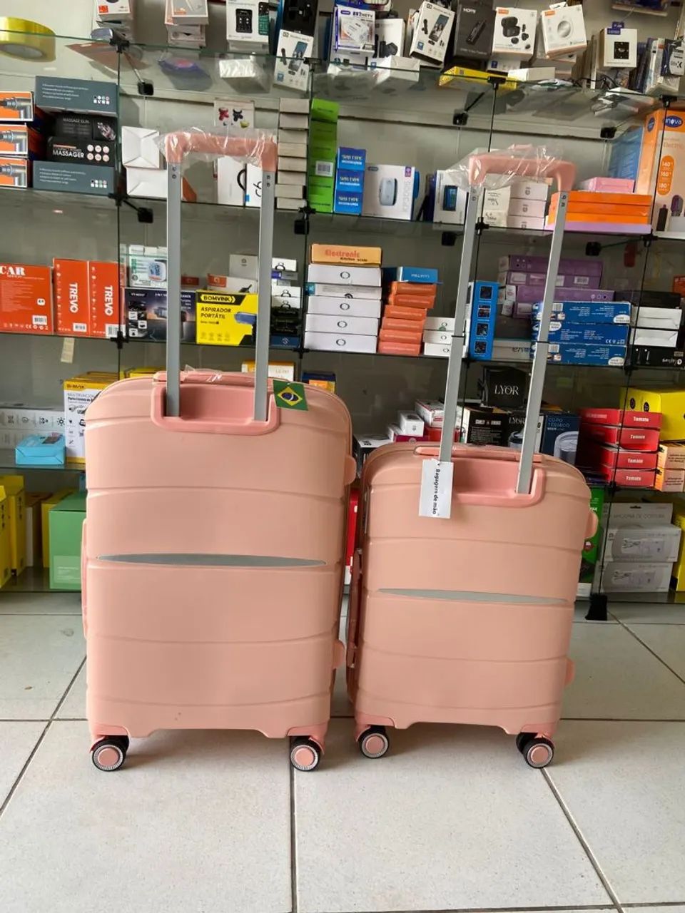 Kit 2 Malas de Viagem Amazon Tourist Rosê - Foto 3