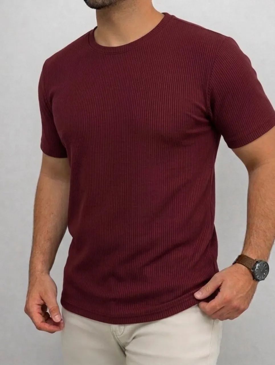 camisa texturizada masculina - Foto 2