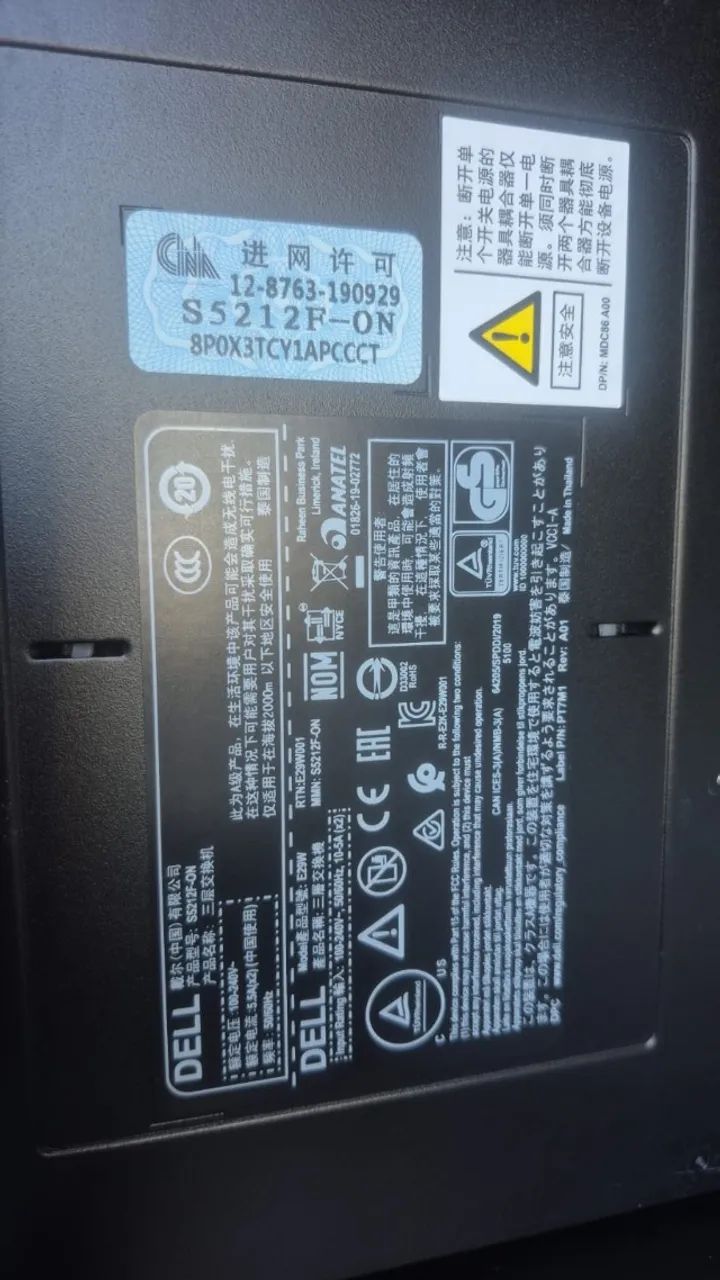 Switch de alta performance Dell PowerSwitch S5212F-ON 12x25G 3x 100G - Foto 2