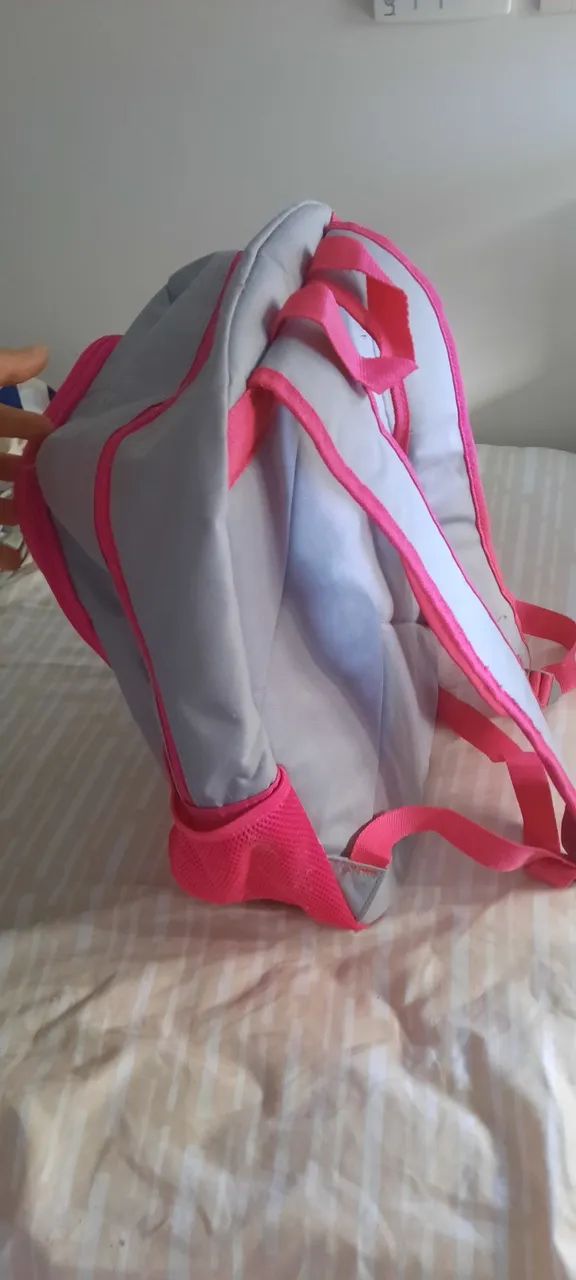 Mochila grande rosa e cinza - Foto 3