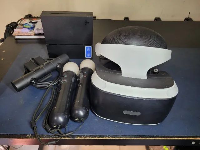 PlayStation VR PS4 Completo c/ Controles Move e Câmera