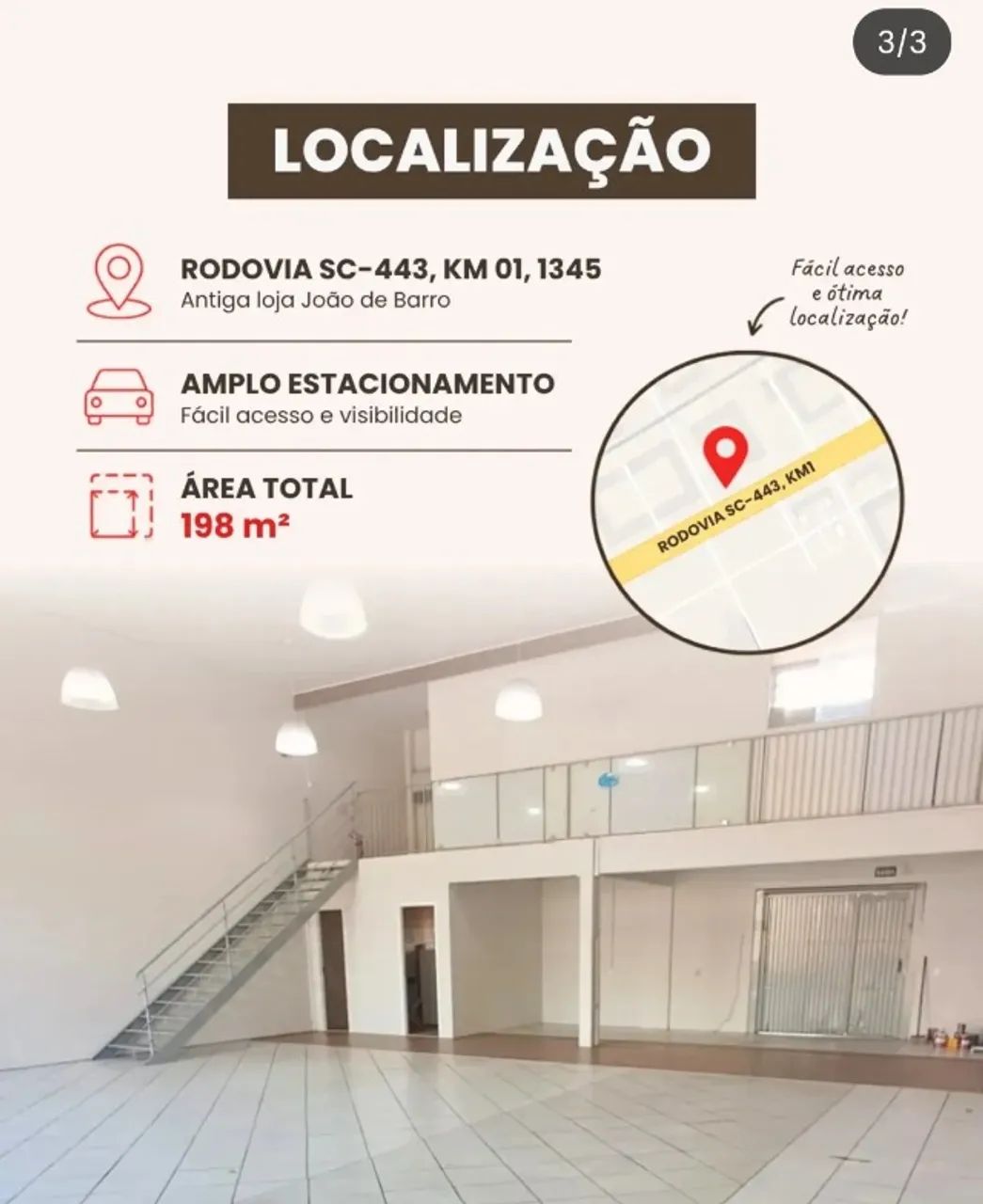 ALUGA-SE  Imovel para Comércio 198m2 (165m2 loja + mesanino de 33m2) - Foto 2