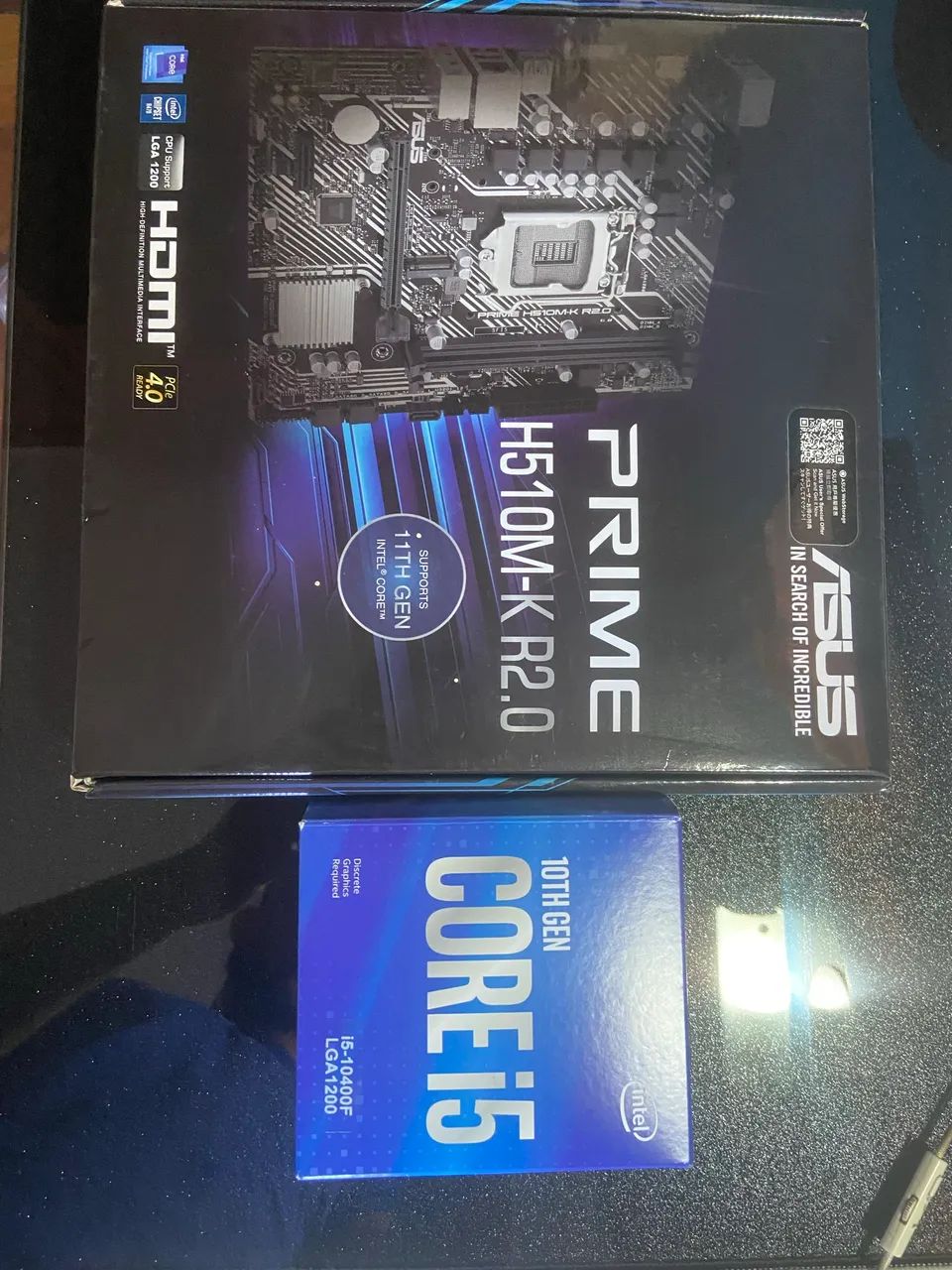 KIT UPGRADE Intel core i5-10400f + placa mãe Asus Prime H510M-K