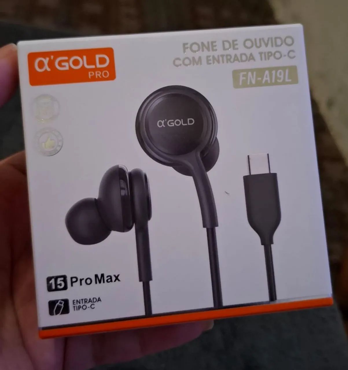 Fone com fio Tipo-C a'Gold