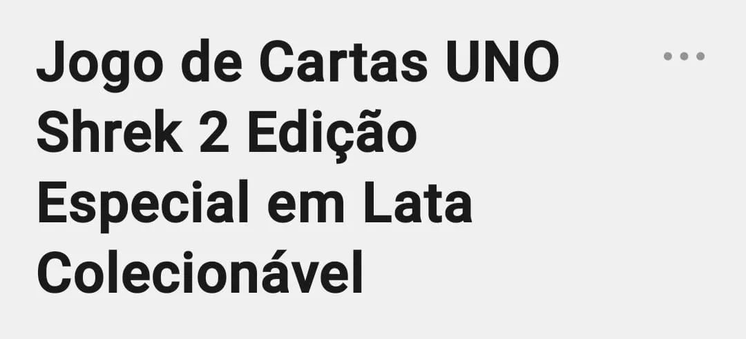 Jogo de Cartas UNO SHEREK Edição 2 em Lata Colecionável. - Foto 3