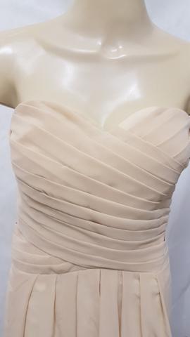 Novo: vestido longo tomara que caia em chiffon plus size cor champagne 9xl - Foto 3