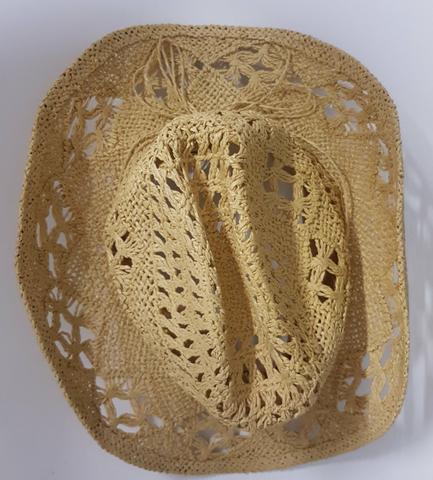 Chapéu tipo palha vazado estilo country feminino - Foto 2