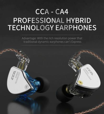 Fone De Ouvido Monitor De Palco Hybrido Cca C4 1ba+1dd