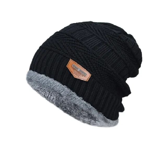 Touca Chapéu de malha de lã para homens e mulheres gorros chapéus cachecol bonés balaclava - Foto 3