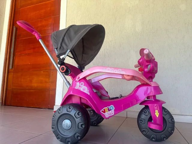 Triciclo Infantil Reclinável com Capota Velobaby Bandeirante - Faz a Boa!